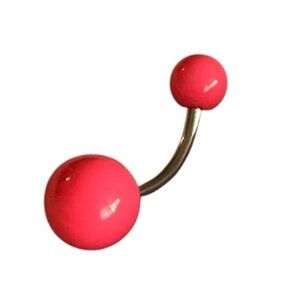 Neon Pink Belly Button Ring 💗✨